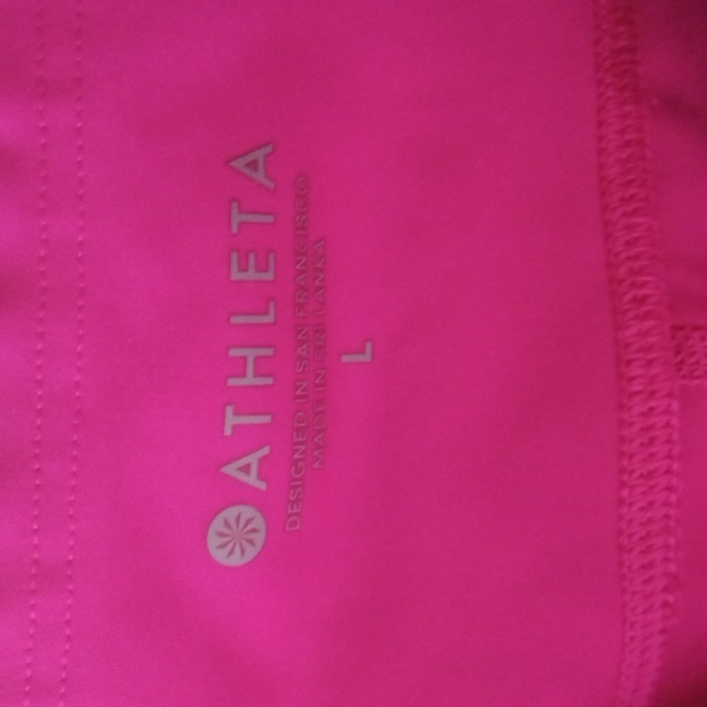 Athleta Velocity Lazer Cut Pink Women's Pants Large - Picture 3 of 5